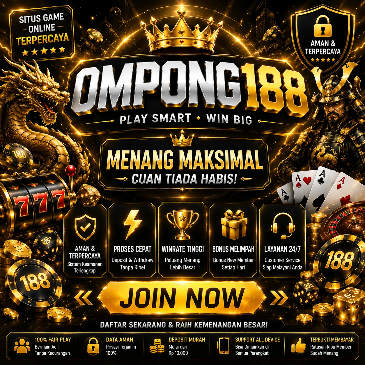 OMPONG188 | Bandar Slot Jackpot Terpercaya Penyedia Slot Gacor Maxwin Mudah Hari Ini